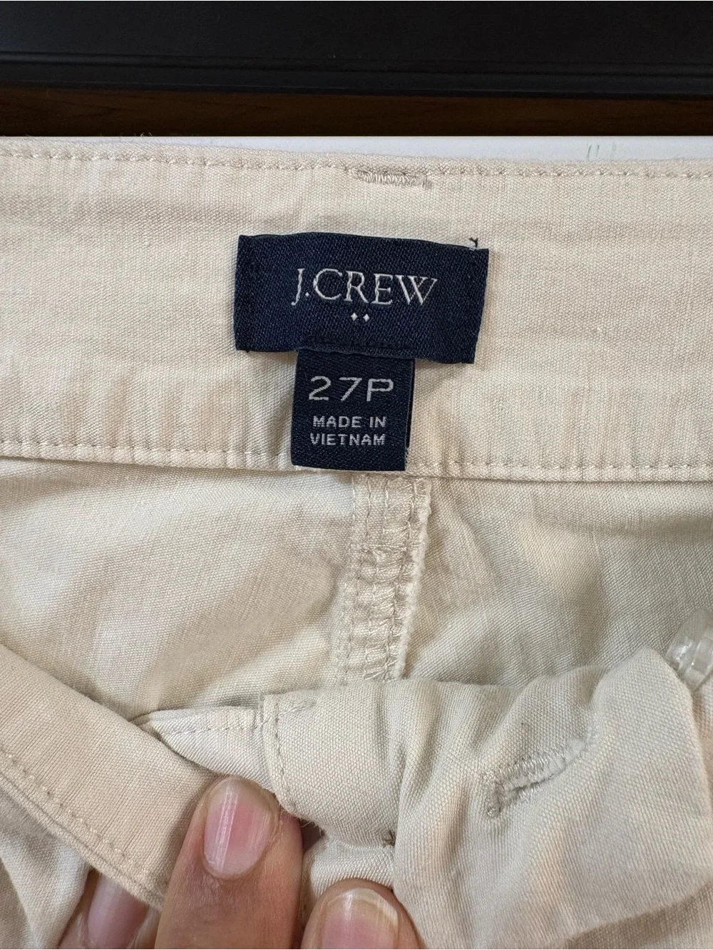 J. Crew Cream Straight-Leg Jeans